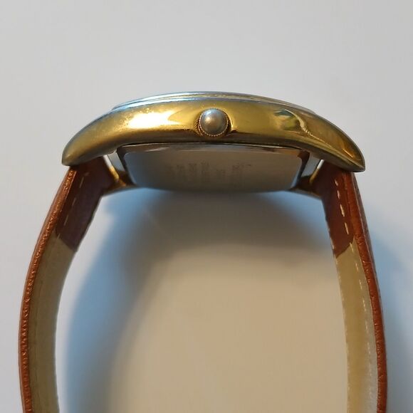 Vtg Pembrooke Date Indicator Rectangular Dial Quartz Watch Japan Movt 57-048 main image 4